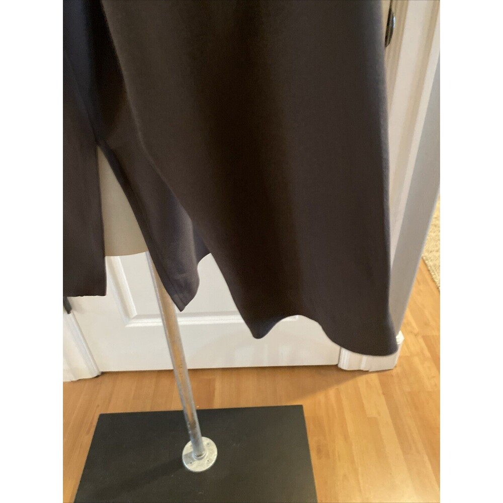 Eileen Fisher Silk L Brown Button Shirt Jacket Lightweight‎ Slits Sides - Picture 8 of 14